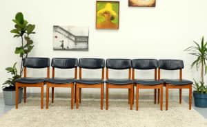 FREE DELIVERY- Beautiful Retro Vintage Mid Century Dining Chairs x6