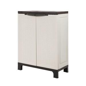 92cm Outdoor Storage Cabinet Box Lockable Cupboard Sheds Adjustable Ra