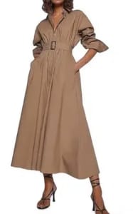 SCANLAN THEODORE cotton trench dress with belt SIZE 6