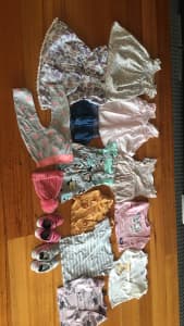 Girls size 1 clothes and shoes bundle
