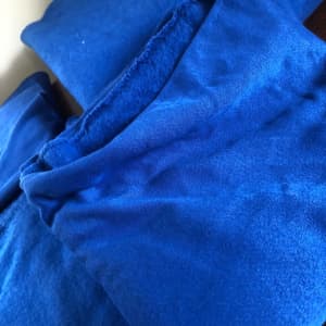 Bulk fleece fabric - royal blue colour.