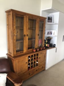 Buffet and hutch with wine rack