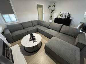 Modular grey couch