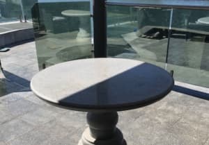 Garden table solid granite