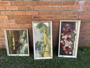 FREE 6 x Large Midcentury Wooden Frames