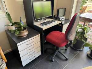 Office desk and shelf