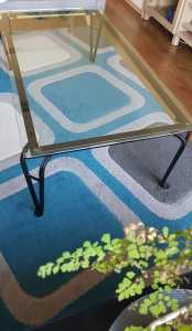 Glass and Iron Coffee Table - Excellent As New Condition