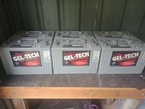 Rechargeable GEL TECH batteries X6.