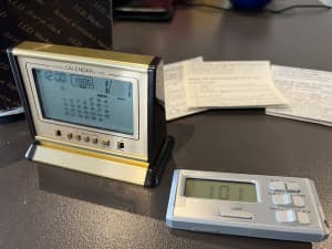 Vintage Travel Mini Small Desk Alarm Clock 70s 80s Digital Mid Century