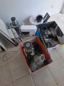 Assortment of kitchen equipment.