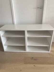 White Shelf Unit, 120x40x64 cm