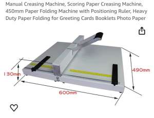 Brand new commercial grade A3 paper folder / scorer