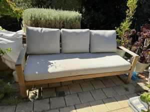 Mimosa Malibu outdoor sofa 3 seater beige.