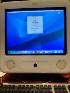Apple G4: eMac - 512mg Ram, 1 Ghz , 60Gb HD and DVD R. Running OSX & 9