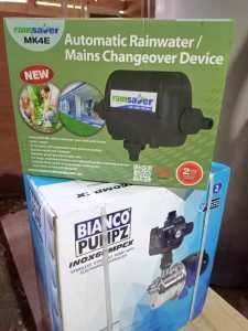 Bianco Rain Tank rainwater pump and controller 