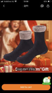 Warm thermal socks. Black