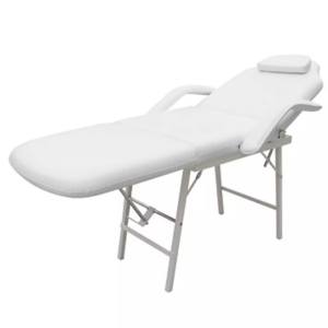 Portable Facial Treatment Chair Faux Leather 185x78x76 cm White..