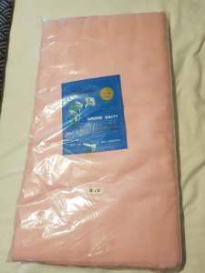 Vintage Pink Flannelette double bed sheet Brand New