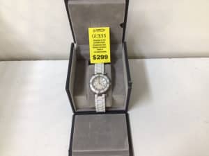 Guess Womens GC Diver Chic Diamond Dial White Ceramic Watch