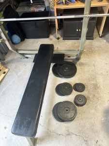 Hart Sport weight bench / bar / Hart Sport weights