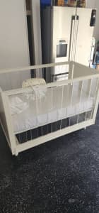 Pottery Barn Sloan Acrylic cot plus toddler conversion and mattress