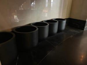 Large lightweight charcoal pot plant