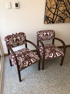 Mid Century Radio Chairs x 2 with Harry Potter Fabric.