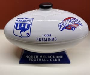 North Melbourne 1999 Premiers Grand Final AFL Ceramic Football - RARE