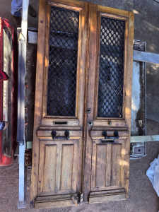 Antique Spanish oak entry doors
