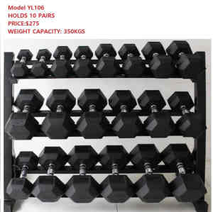 brand new Dumbbell racks in box,, HEX dumbbells also available & more