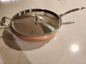 32cm Scanpan Chefs Pan - with copper lining and a stainless steel lid
