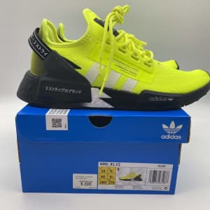 Adidas NMD R1 V2 - Solar Yellow-White-Black - Mens US 10 Sneakers