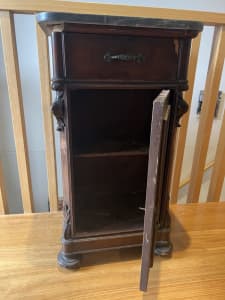Hall stand/cupboard with marble top