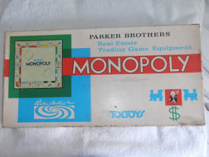 Vintage Monopoly Game, Parker Brothers Toltoys