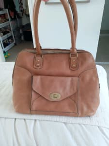 Colorado genuine leather tan handbag