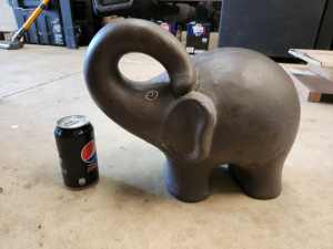 Adorable clay elephant sculpture ornament decoration