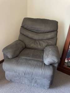 suede recliner lounge chair