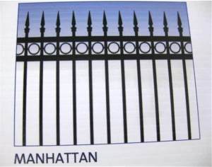 8 x Fence Panel, Manhattan, Aluminium 1200mm x 2350mm , 10 post, small