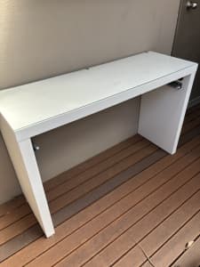 White Slimline Make Up Desk