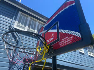 Basketball hoop and backboard (Action)