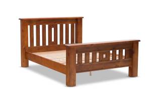 Solid wood king size bed frame