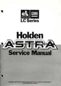 Holden Astra LC Series 1984 - 1987 Factory Manual Supplement