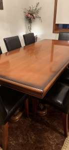 Grand Antique Style Wooden Dining Table with 8 chairs