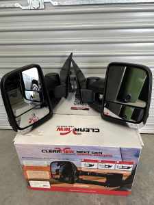 Clear view towing mirrors