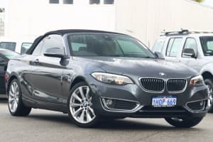 2015 BMW 2 Series F23 220i Luxury Line Grey 8 Speed Sports Automatic Convertible
