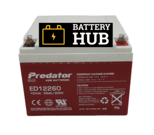 PREDATOR ED12260 DEEP CYCLE 12 MONTH WARRANTY ELECTRIC VEHICLE BATTERY