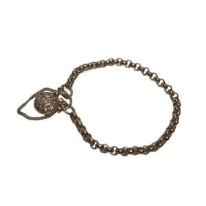 10ct Round Link 18cm bracelet with start and Moon Locket 002800229587