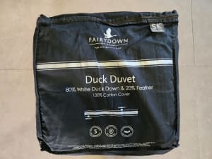 Fairydown NZ King Single Duvet x 2