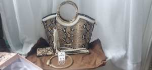 New Snake Bag with matching Wallet and Jewellery Set