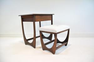 Vintage Kalmar Desk / Dressing Table w/ drawer & stool. G-Plan, Parker